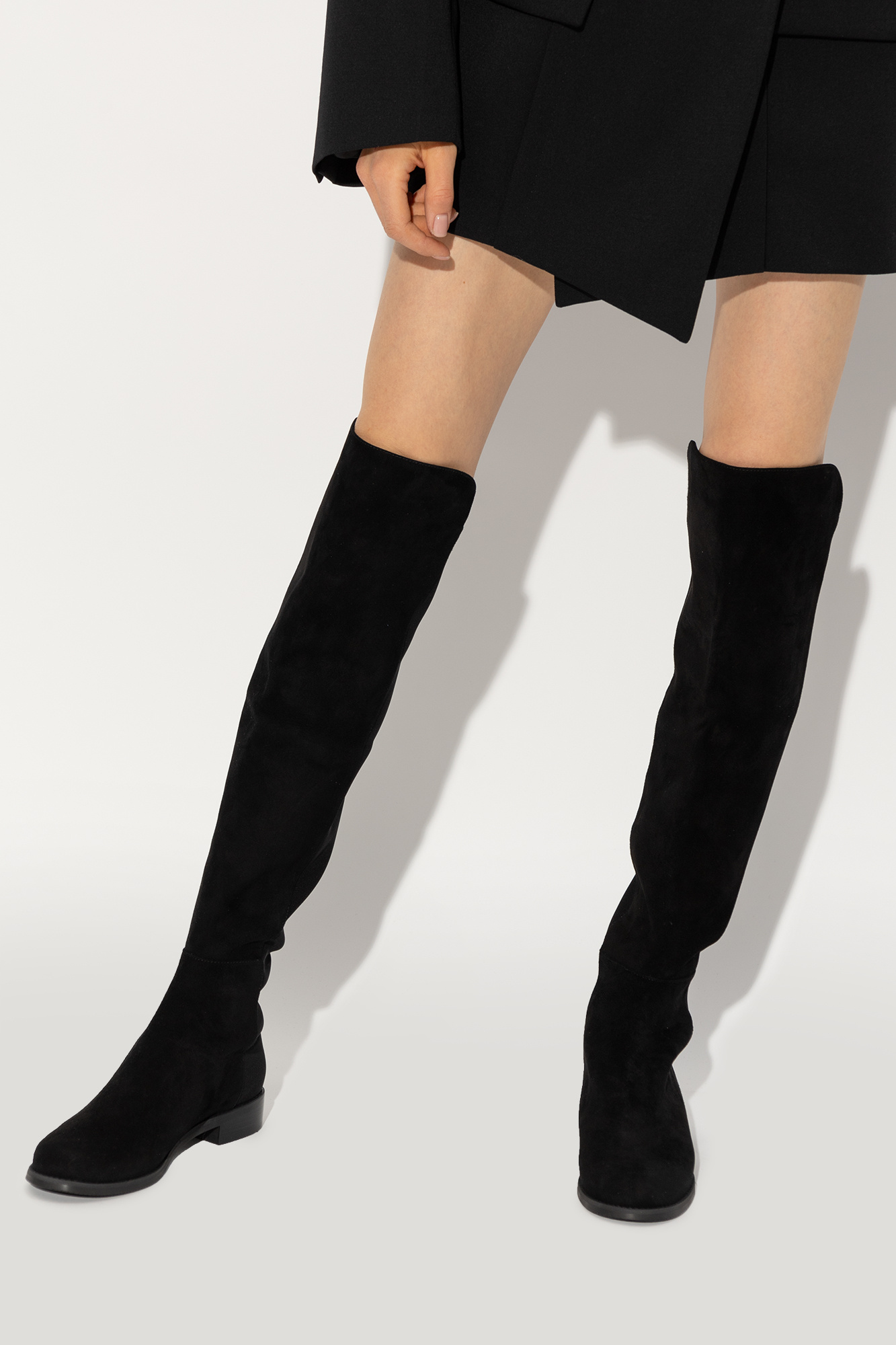 Stuart weitzman black suede clearance over the knee boots